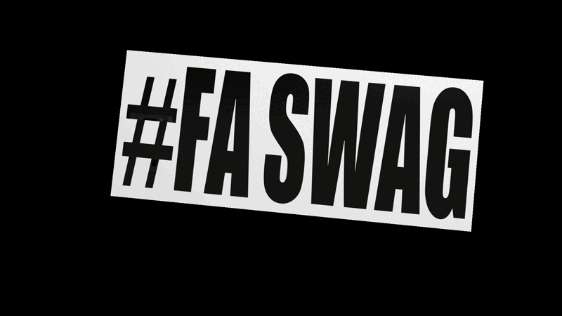 Sticker #FA SWAG Blanco