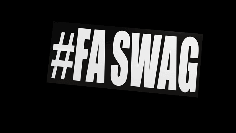 Sticker #FA SWAG Negro